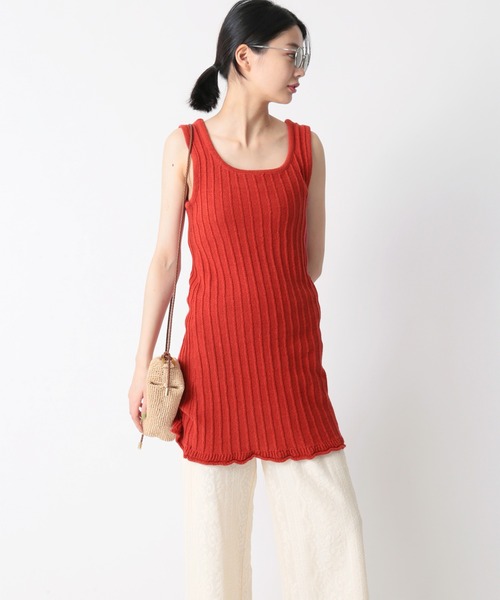 U by SPICK&SPAN(ユーバイスピックアンドスパン)の「【LEPIDOS/レピドス】 COTTON KNIT ワンピース◆(ワンピース・レディース・レッド/サックスブルー・FREE)」の17枚目の写真