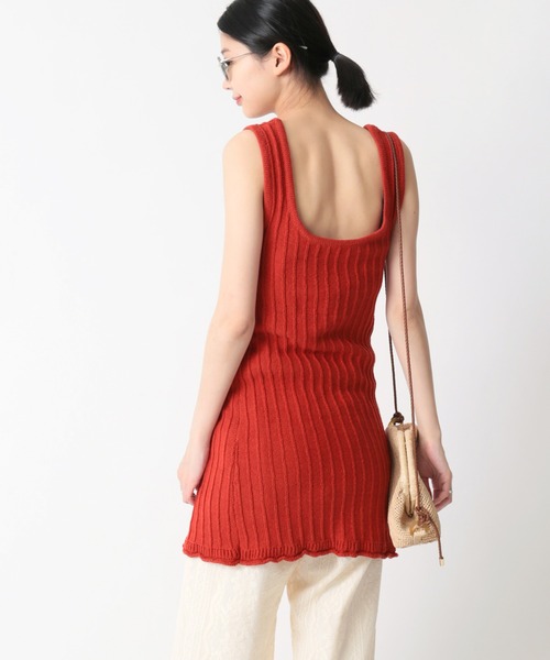 U by SPICK&SPAN(ユーバイスピックアンドスパン)の「【LEPIDOS/レピドス】 COTTON KNIT ワンピース◆(ワンピース・レディース・レッド/サックスブルー・FREE)」の12枚目の写真