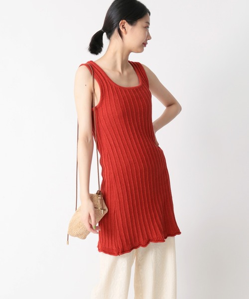 U by SPICK&SPAN(ユーバイスピックアンドスパン)の「【LEPIDOS/レピドス】 COTTON KNIT ワンピース◆(ワンピース・レディース・レッド/サックスブルー・FREE)」の20枚目の写真