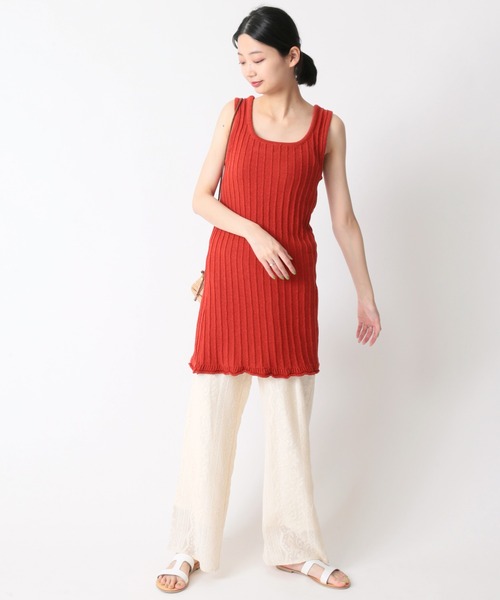 U by SPICK&SPAN(ユーバイスピックアンドスパン)の「【LEPIDOS/レピドス】 COTTON KNIT ワンピース◆(ワンピース・レディース・レッド/サックスブルー・FREE)」の11枚目の写真