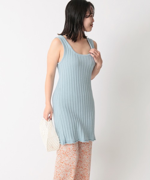 U by SPICK&SPAN(ユーバイスピックアンドスパン)の「【LEPIDOS/レピドス】 COTTON KNIT ワンピース◆(ワンピース・レディース・レッド/サックスブルー・FREE)」の19枚目の写真