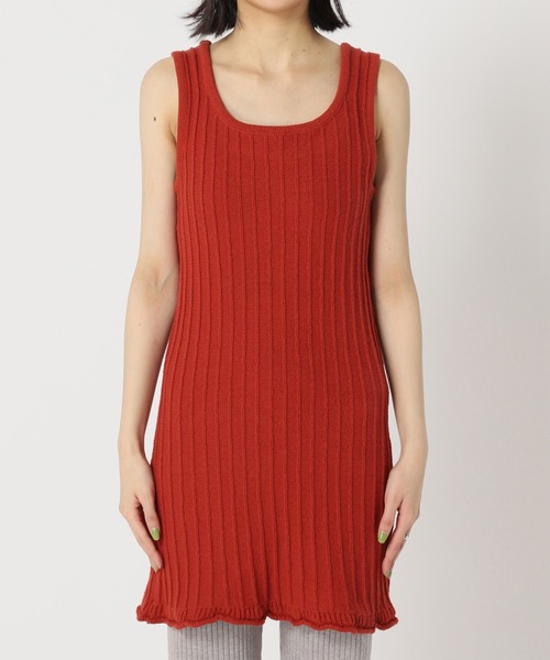 U by SPICK&SPAN(ユーバイスピックアンドスパン)の「【LEPIDOS/レピドス】 COTTON KNIT ワンピース◆(ワンピース・レディース・レッド/サックスブルー・FREE)」の13枚目の写真