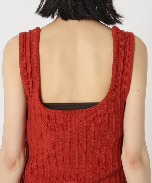 U by SPICK&SPAN(ユーバイスピックアンドスパン)の「【LEPIDOS/レピドス】 COTTON KNIT ワンピース◆(ワンピース・レディース・レッド/サックスブルー・FREE)」の21枚目の写真