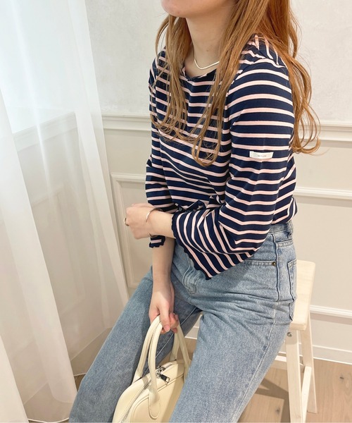 apres jour(アプレジュール)の「タグ付きボーダーT【ZOZOTOWN限定アイテム】(Tシャツ/カットソー・レディース・アイボリー/ライトピンク/ネイビー・X-LARGE/フリー)」の3枚目の写真