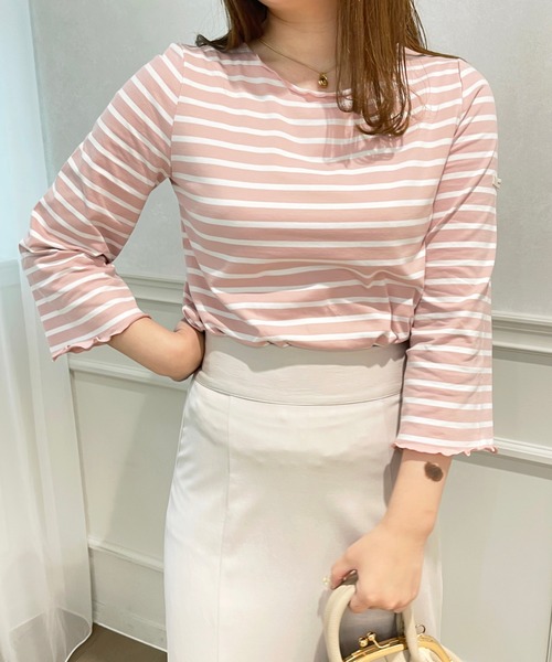 apres jour(アプレジュール)の「タグ付きボーダーT【ZOZOTOWN限定アイテム】(Tシャツ/カットソー・レディース・アイボリー/ライトピンク/ネイビー・X-LARGE/フリー)」の20枚目の写真