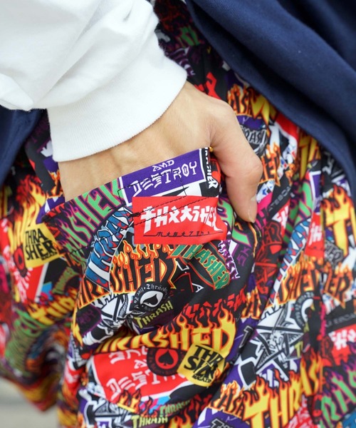 THRASHER（スラッシャー）の「Sticker ALLOVER SHORTS