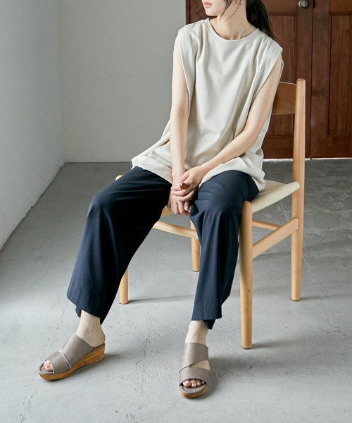 Fashion Letter(ファッションレター)の「アシメデザイン日本製コンフォートサンダル(サンダル・レディース・ブラック/キャメル/ダークベージュ・LL/S/M/L)」の19枚目の写真