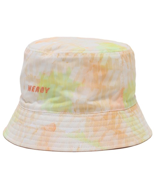 NERDY(ノルディ)の「NERDY X ATMOS DNA Watercolor Brush Bucket Hat / ノルディー x アトモス ディーエヌエー ウォーターカラー ブラッシュ バケットハット 【SP】(ハット・レディース・オレンジ/パープル・S/M)」の3枚目の写真