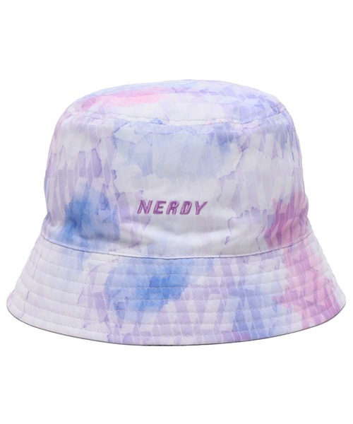 NERDY(ノルディ)の「NERDY X ATMOS DNA Watercolor Brush Bucket Hat / ノルディー x アトモス ディーエヌエー ウォーターカラー ブラッシュ バケットハット 【SP】(ハット・レディース・オレンジ/パープル・S/M)」の12枚目の写真