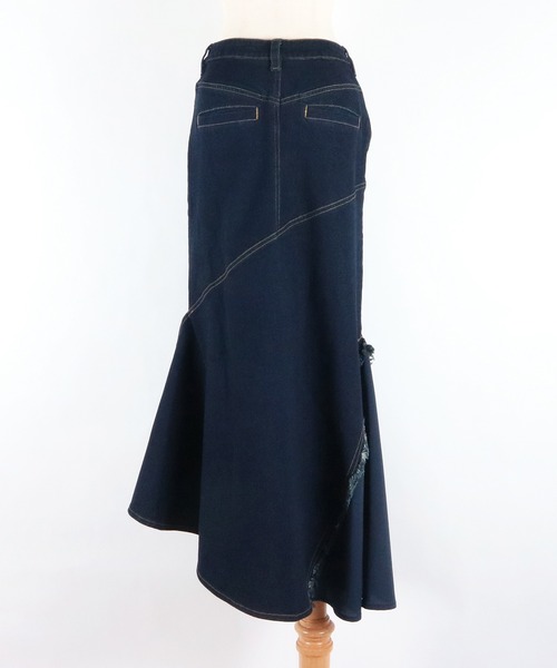AULA AILA（アウラアイラ）の「マーメイドデニムスカート（デニムスカート・レディース・ブラック/インディゴブルー/ブルー・1/0）」の15枚目の写真
