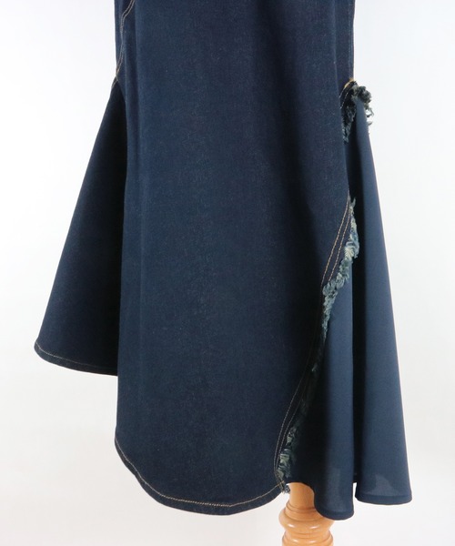 AULA AILA（アウラアイラ）の「マーメイドデニムスカート（デニムスカート・レディース・ブラック/インディゴブルー/ブルー・1/0）」の16枚目の写真