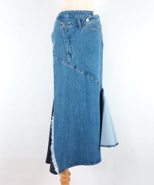 AULA AILA（アウラアイラ）の「マーメイドデニムスカート（デニムスカート・レディース・ブラック/インディゴブルー/ブルー・1/0）」の18枚目の写真