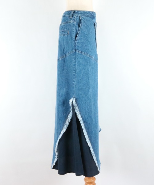 AULA AILA（アウラアイラ）の「マーメイドデニムスカート（デニムスカート・レディース・ブラック/インディゴブルー/ブルー・1/0）」の19枚目の写真