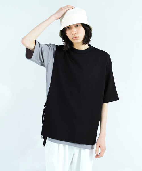 tk.TAKEO KIKUCHI（ティーケータケオキクチ）の「◆クウォーターレイヤードカットソー（Tシャツ/カットソー・メンズ・ホワイト系5/ブラック系4/ダークグリーン系4・02/03）」の2枚目の写真