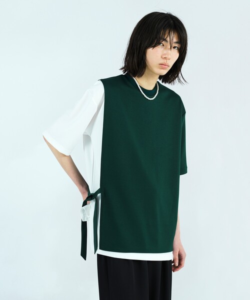 新品・タグ付き【THINGS THAT MATTER】レイヤードカットソー tk.TAKEO KIKUCHI（ティーケータケオキクチ）の「◇クウォーター