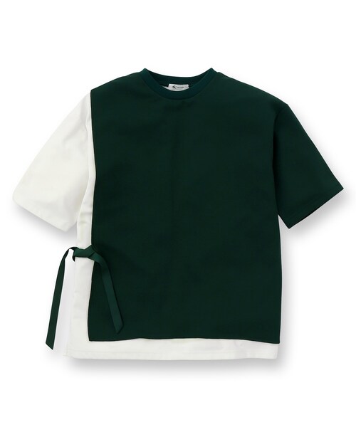 tk.TAKEO KIKUCHI（ティーケータケオキクチ）の「◆クウォーターレイヤードカットソー（Tシャツ/カットソー・メンズ・ホワイト系5/ブラック系4/ダークグリーン系4・02/03）」の6枚目の写真