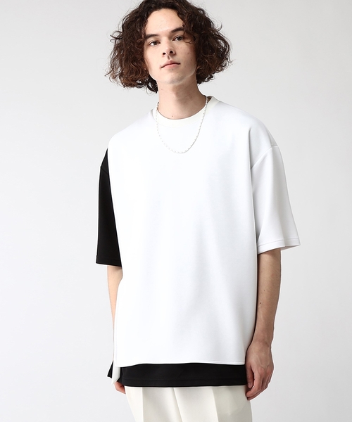 tk.TAKEO KIKUCHI（ティーケータケオキクチ）の「◆クウォーターレイヤードカットソー（Tシャツ/カットソー・メンズ・ホワイト系5/ブラック系4/ダークグリーン系4・02/03）」の12枚目の写真