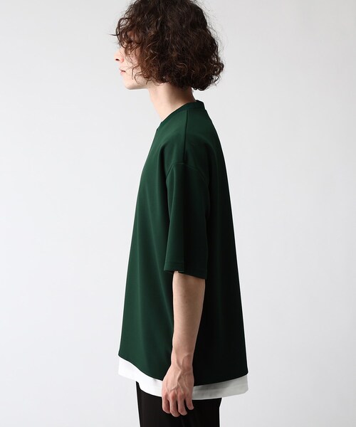 tk.TAKEO KIKUCHI（ティーケータケオキクチ）の「◆クウォーターレイヤードカットソー（Tシャツ/カットソー・メンズ・ホワイト系5/ブラック系4/ダークグリーン系4・02/03）」の9枚目の写真