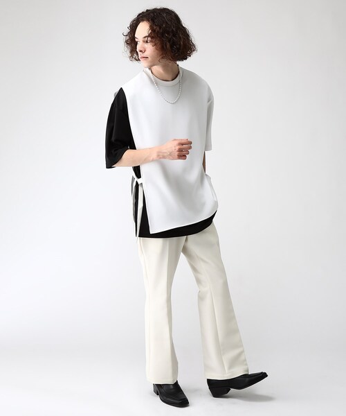 tk.TAKEO KIKUCHI（ティーケータケオキクチ）の「◆クウォーターレイヤードカットソー（Tシャツ/カットソー・メンズ・ホワイト系5/ブラック系4/ダークグリーン系4・02/03）」の5枚目の写真