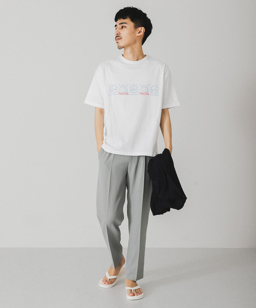URBAN RESEARCH DOORS（アーバンリサーチドアーズ）の「TACOS プリントTシャツ（Tシャツ/カットソー・メンズ・グレー/ホワイト・LARGE/MEDIUM）」の20枚目の写真