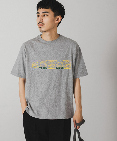 URBAN RESEARCH DOORS（アーバンリサーチドアーズ）の「TACOS プリントTシャツ（Tシャツ/カットソー・メンズ・グレー/ホワイト・LARGE/MEDIUM）」の18枚目の写真