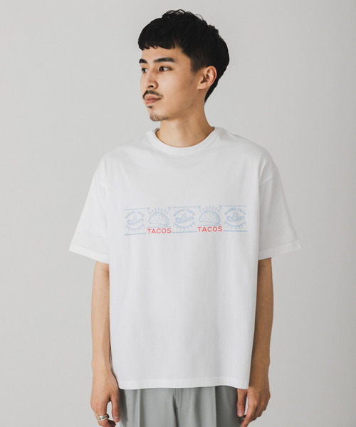 URBAN RESEARCH DOORS（アーバンリサーチドアーズ）の「TACOS プリントTシャツ（Tシャツ/カットソー・メンズ・グレー/ホワイト・LARGE/MEDIUM）」の16枚目の写真