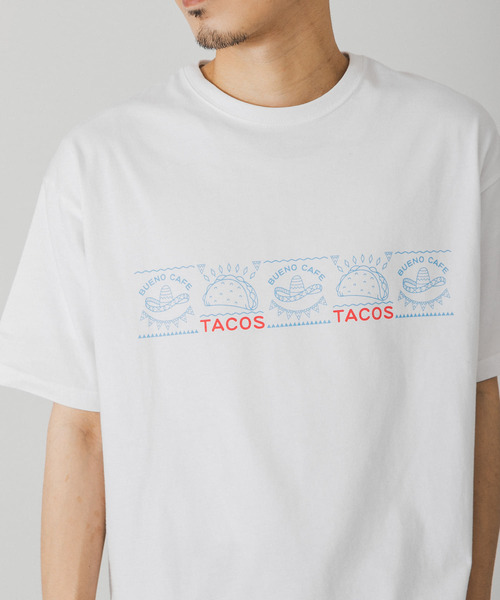 URBAN RESEARCH DOORS（アーバンリサーチドアーズ）の「TACOS プリントTシャツ（Tシャツ/カットソー・メンズ・グレー/ホワイト・LARGE/MEDIUM）」の7枚目の写真