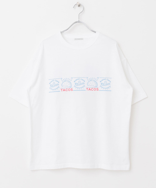 URBAN RESEARCH DOORS（アーバンリサーチドアーズ）の「TACOS プリントTシャツ（Tシャツ/カットソー・メンズ・グレー/ホワイト・LARGE/MEDIUM）」の9枚目の写真
