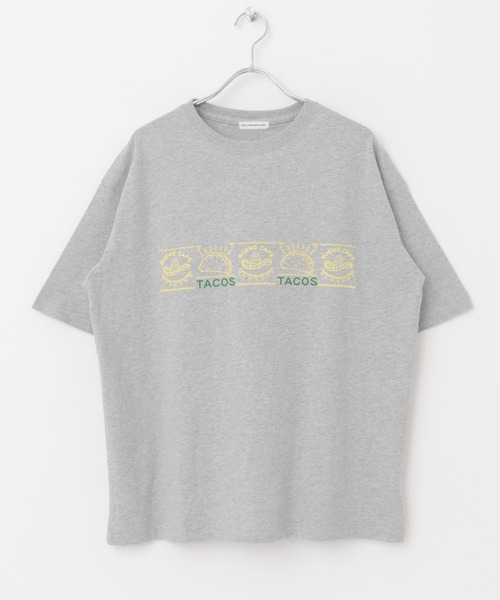 URBAN RESEARCH DOORS（アーバンリサーチドアーズ）の「TACOS プリントTシャツ（Tシャツ/カットソー・メンズ・グレー/ホワイト・LARGE/MEDIUM）」の14枚目の写真