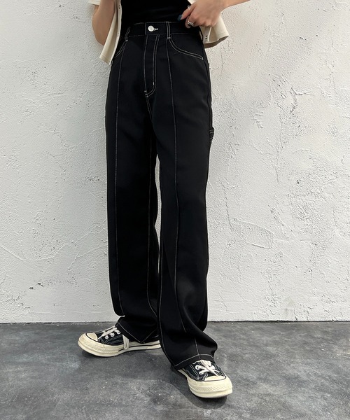 apres jour mignon(アプレジュールミニョン)の「ペインターパンツ【ZOZOTOWN限定アイテ】(その他パンツ・レディース・アイボリー/ブラック/カーキ・MEDIUM/X-LARGE/SMALL)」の11枚目の写真