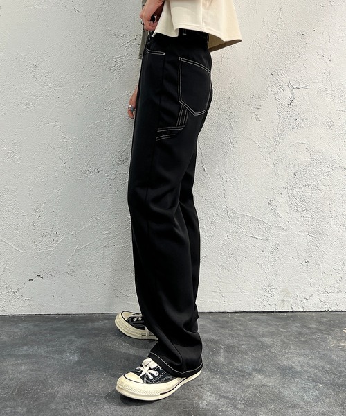 apres jour mignon(アプレジュールミニョン)の「ペインターパンツ【ZOZOTOWN限定アイテ】(その他パンツ・レディース・アイボリー/ブラック/カーキ・MEDIUM/X-LARGE/SMALL)」の12枚目の写真