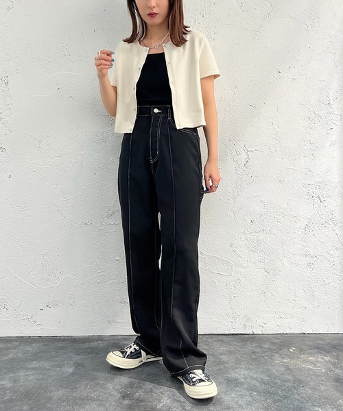 apres jour mignon(アプレジュールミニョン)の「ペインターパンツ【ZOZOTOWN限定アイテ】(その他パンツ・レディース・アイボリー/ブラック/カーキ・MEDIUM/X-LARGE/SMALL)」の15枚目の写真