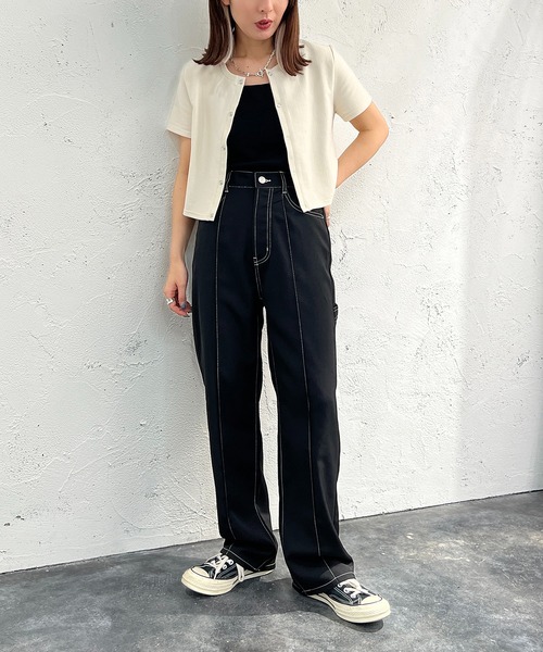 apres jour mignon(アプレジュールミニョン)の「ペインターパンツ【ZOZOTOWN限定アイテ】(その他パンツ・レディース・アイボリー/ブラック/カーキ・MEDIUM/X-LARGE/SMALL)」の16枚目の写真