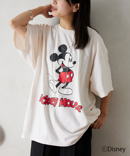 JOURNAL STANDARD relume（ジャーナルスタンダード　レリューム）の「【Disney / ディズニー】別注 〈ミッキーマウス〉Tシャツ（Tシャツ/カットソー・メンズ・ホワイト/グレー/カーキ/ピンク/ブルー・LARGE/XX-LARGE）」の16枚目の写真