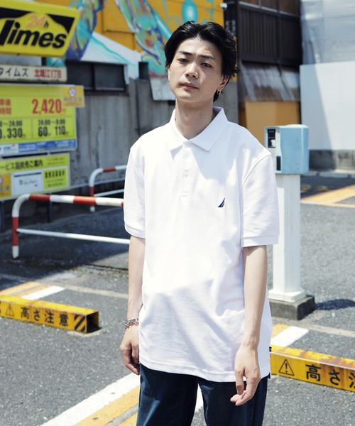 NAUTICA(ノーティカ)の「NAUTICA / ノーティカ NEW CLASSIC - RECYCLED HONEYCOMB PIQUE ニュークラシック 半袖 無地 ポロシャツ(ポロシャツ・メンズ・ホワイト/ライトブルー/ブラック/ネイビー/グレー/レッド・MEDIUM/LARGE/X-LARGE/XX-LARGE)」の11枚目の写真