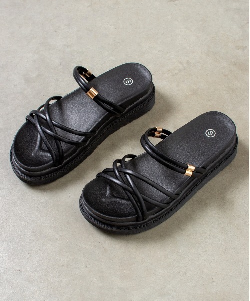 SpRay（スプレイ）の「２ＷＡＹサンダル（サンダル・レディース・ブラック/アイボリー・SMALL/MEDIUM/LARGE/X-LARGE）」の2枚目の写真