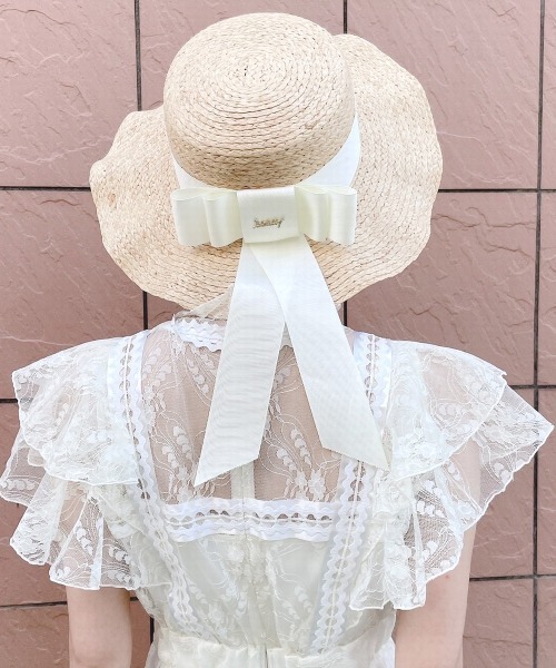 lilLilly（リルリリー）の「ストローリボンパールハット（ハット・レディース・ホワイト/ブラック・FREE）」の19枚目の写真