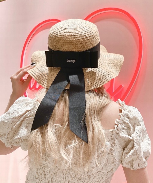 lilLilly（リルリリー）の「ストローリボンパールハット（ハット・レディース・ホワイト/ブラック・FREE）」の17枚目の写真
