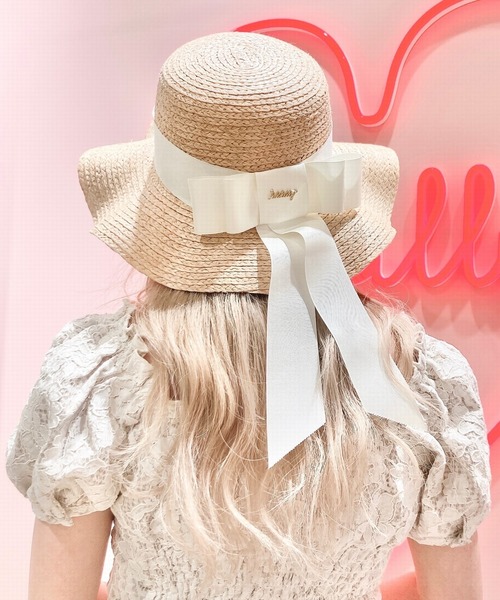 lilLilly（リルリリー）の「ストローリボンパールハット（ハット