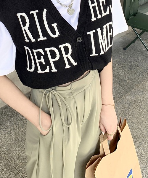 Dita Muaj.(ディータムアージュ)の「ハイウエストルーズモッピングパンツ(スラックス・レディース・ブラック/オリーブ・S/M/L)」の9枚目の写真