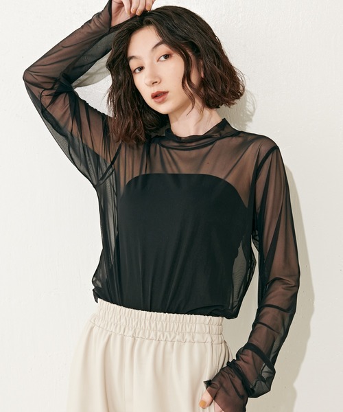 Lui's（ルイス）の「シアートップス（Tシャツ/カットソー・レディース・ブラック/グリーン/アイボリー/サックスブルー・FREE）」の11枚目の写真