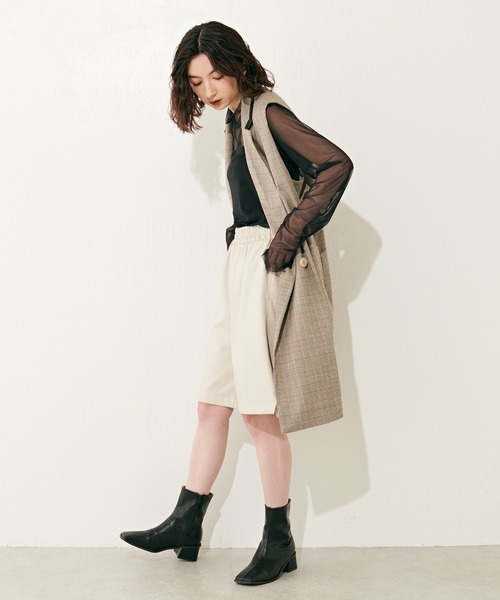 Lui's（ルイス）の「シアートップス（Tシャツ/カットソー・レディース・ブラック/グリーン/アイボリー/サックスブルー・FREE）」の13枚目の写真