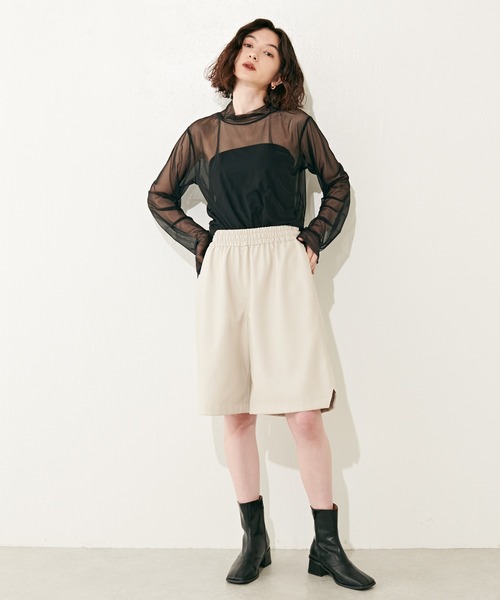 Lui's（ルイス）の「シアートップス（Tシャツ/カットソー・レディース・ブラック/グリーン/アイボリー/サックスブルー・FREE）」の10枚目の写真