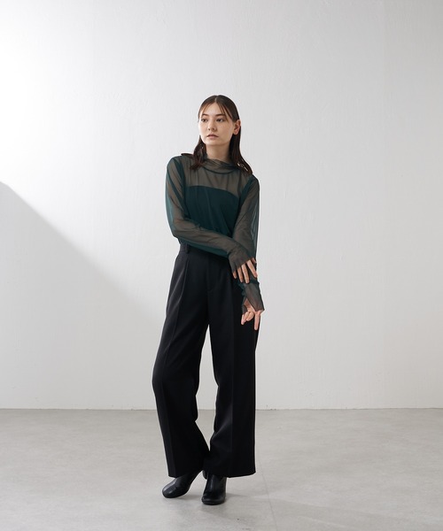 Lui's（ルイス）の「シアートップス（Tシャツ/カットソー・レディース・ブラック/グリーン/アイボリー/サックスブルー・FREE）」の21枚目の写真