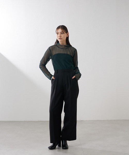 Lui's（ルイス）の「シアートップス（Tシャツ/カットソー・レディース・ブラック/グリーン/アイボリー/サックスブルー・FREE）」の22枚目の写真