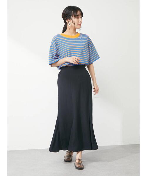 Green　Parks（グリーンパークス）の「パネル切換えマーメイドスカート（スカート・レディース・ブラック/グリーン/アイボリー・FREE）」の4枚目の写真