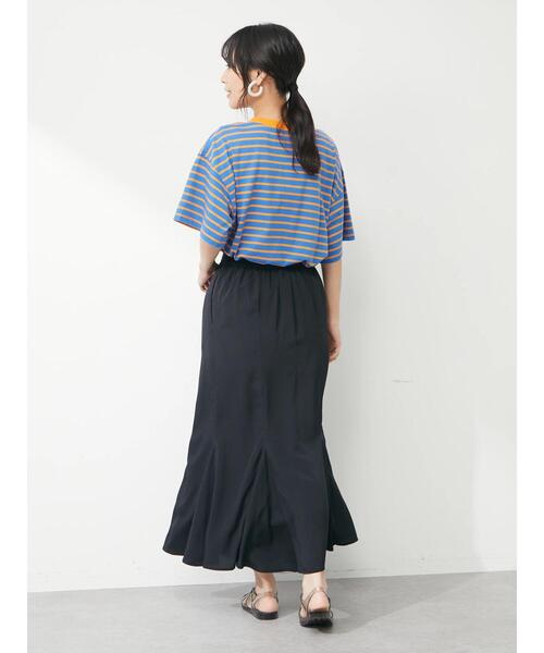 Green　Parks（グリーンパークス）の「パネル切換えマーメイドスカート（スカート・レディース・ブラック/グリーン/アイボリー・FREE）」の6枚目の写真