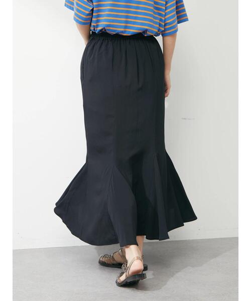 Green　Parks（グリーンパークス）の「パネル切換えマーメイドスカート（スカート・レディース・ブラック/グリーン/アイボリー・FREE）」の7枚目の写真