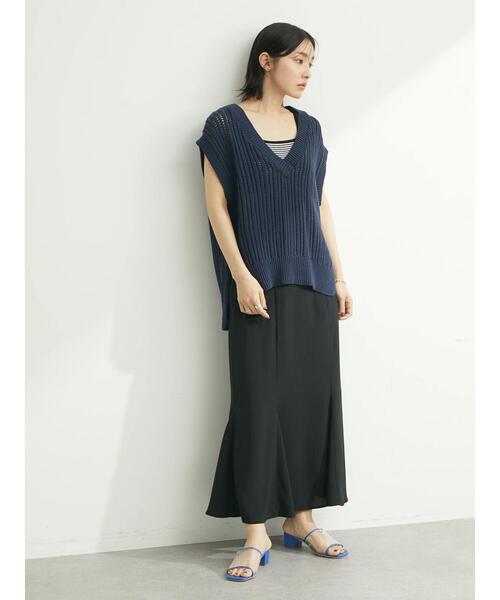 Green　Parks（グリーンパークス）の「パネル切換えマーメイドスカート（スカート・レディース・ブラック/グリーン/アイボリー・FREE）」の15枚目の写真