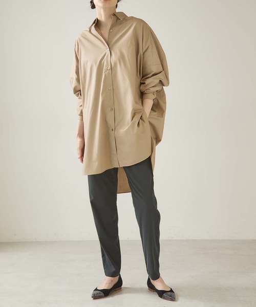 OUVRAGE CLASSE（ウヴラージュクラス）の「ブロードビッグシャツ（シャツ/ブラウス・レディース・ホワイト/ベージュ/ネイビー/サックスブルー・FREE）」の5枚目の写真